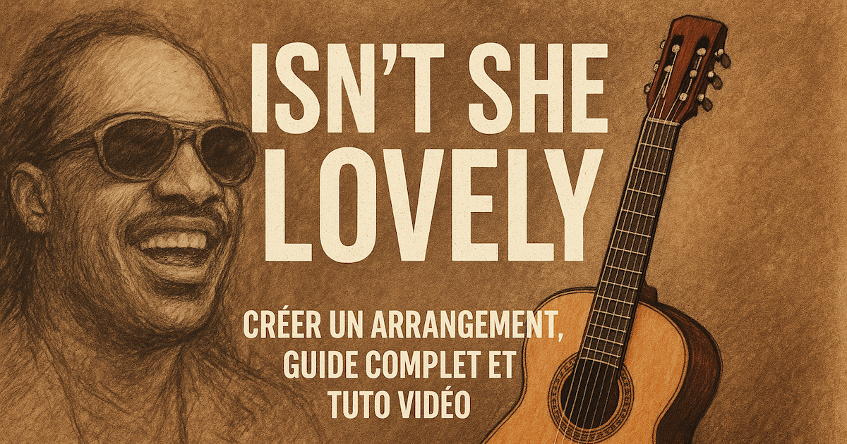 Isn’t She Lovely - arrangement acoustique, guide et tuto video