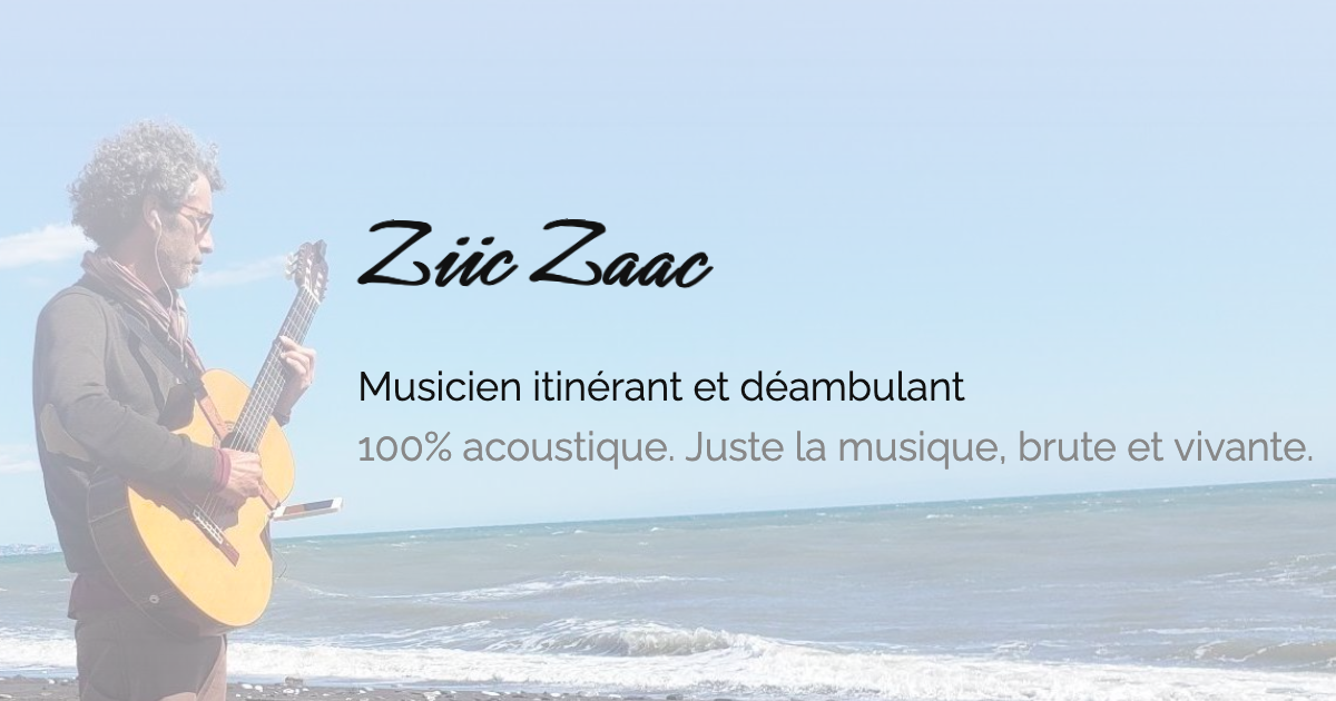 Ziic Zaac - Musicien 100% acoustique : funk, jazz, bossa